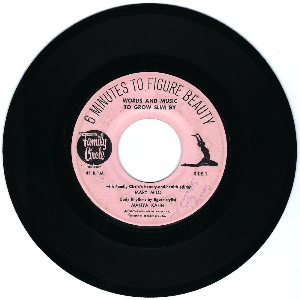 Mary Milo 45 RPM - 6 Minutes To Figure Beauty - Family Circle VG Fitness '60